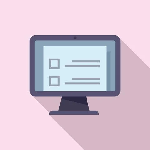 To-do list computer icon, flat style Stock Illustration
