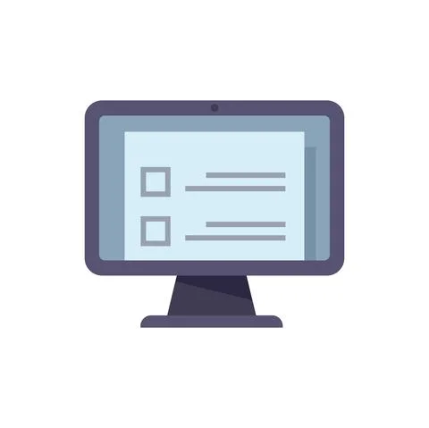 To-do list computer icon flat isolated vector Illustrazione stock