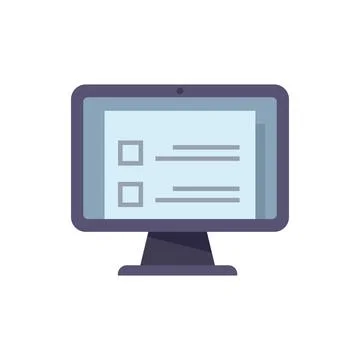 To-do list computer icon flat isolated Stock Illustration