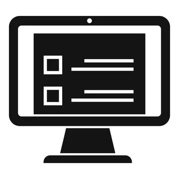 To-do list computer icon, simple style Stock Illustration