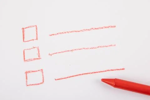 To do List concept. Copy space and mock up. Text on a white page Foto stock