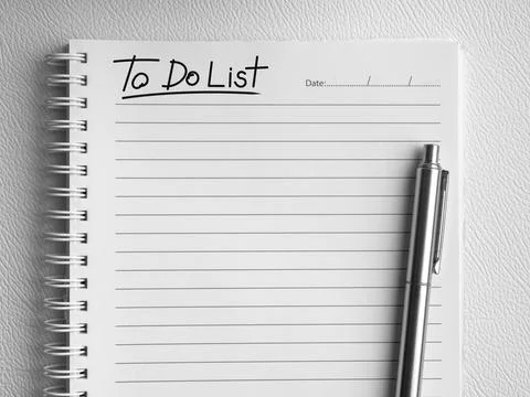 To do list concept. "to do list," handwritten text font with underline on b.. Stock Photos