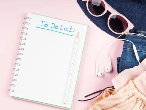 To do list concept on pink Stock Photos