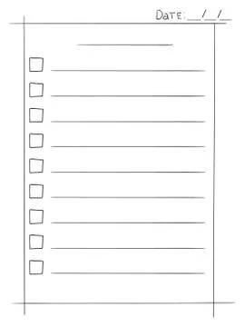 To Do List in doodle sketch vector Illustrazione stock