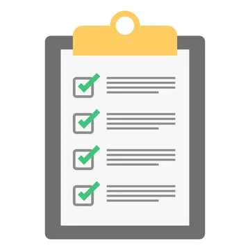 To do list flat clipart vector illustration Stock Illustration