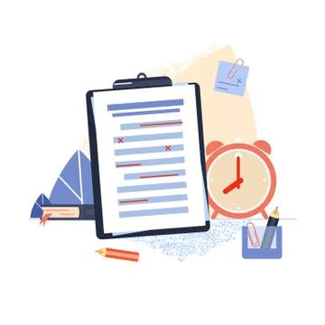 To-do list. Form for the survey. Questioning. Vector illustration of a checklist Stock-Illustration