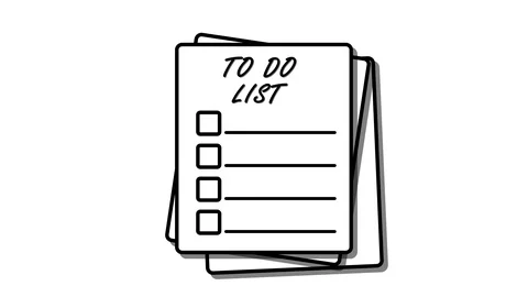 to do list clip art black and white