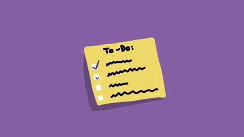 To-do list. Hand drawn frame by frame stop motion animation. 스톡 동영상 158229224