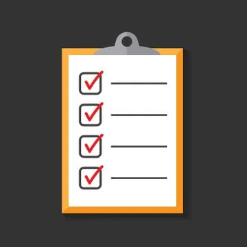 To do list icon. Checklist, task list vector illustration in flat style. Remi Illustrazione stock