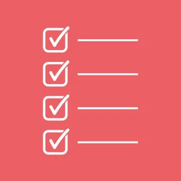 To do list icon. Checklist, task list vector illustration in flat style. Remi Illustrazione stock