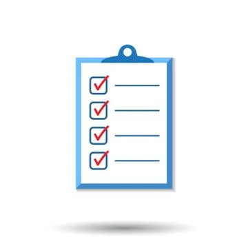To do list icon. Checklist, task list vector illustration in flat style. Remi Illustrazione stock