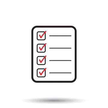 To do list icon. Checklist, task list vector illustration in flat style. Remi Illustrazione stock
