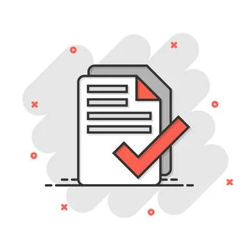 To do list icon in comic style. Document checklist cartoon vector illustratio Stock Illustration