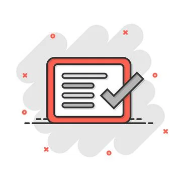To do list icon in comic style. Document checklist cartoon vector illustratio Stock Illustration