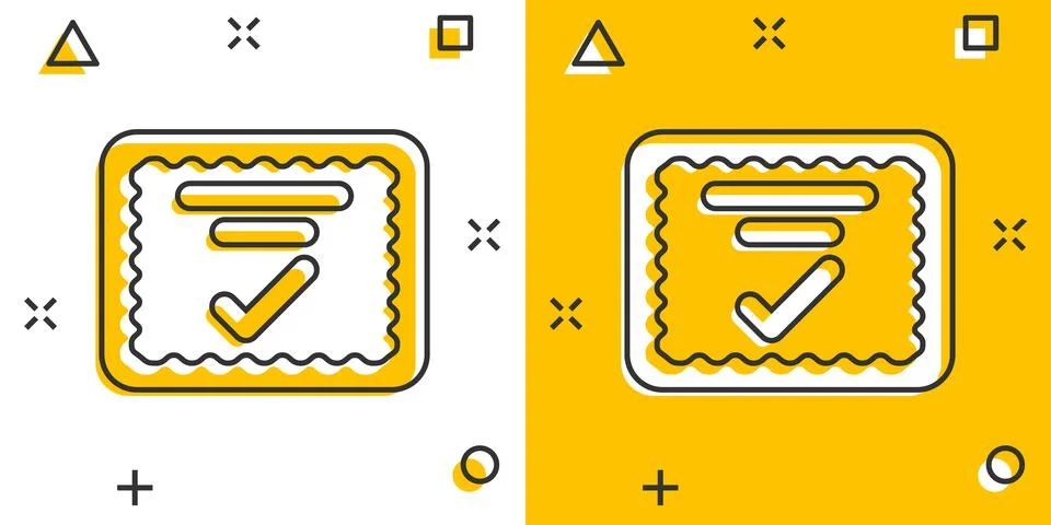 To do list icon in comic style. Document checklist cartoon vector illustratio Stock Illustration