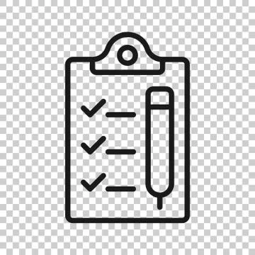 To do list icon in flat style. Document checklist vector illustration on whit Stock Illustration