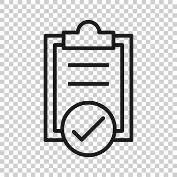 To do list icon in flat style. Document checklist vector illustration on whit Stock Illustration