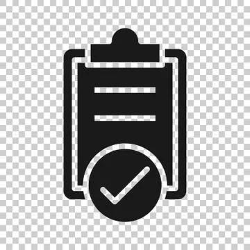 To do list icon in flat style. Document checklist vector illustration on whit Stock Illustration