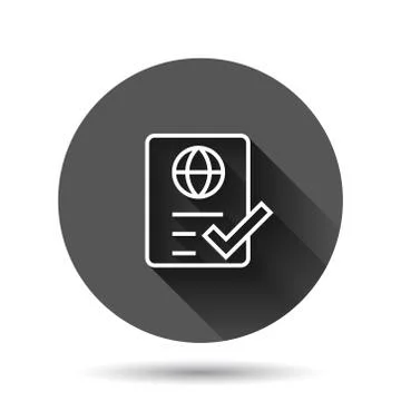 To do list icon in flat style. Document checklist vector illustration on blac Stock Illustration