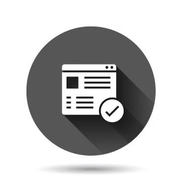 To do list icon in flat style. Document checklist vector illustration on blac Stock Illustration
