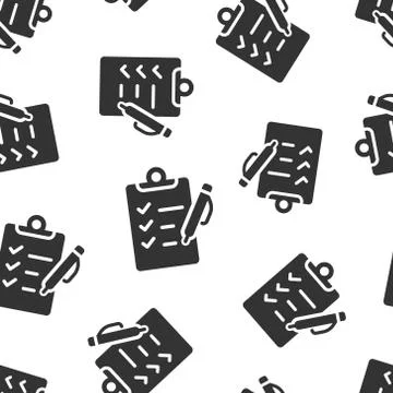 To do list icon in flat style. Document checklist vector illustration on whit イラスト素材