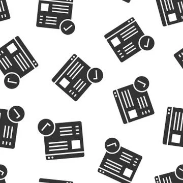 To do list icon in flat style. Document checklist vector illustration on whit イラスト素材