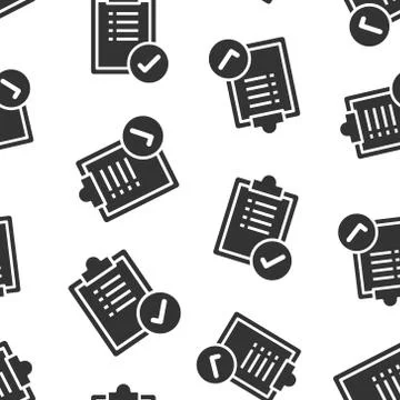 To do list icon in flat style. Document checklist vector illustration on whit イラスト素材