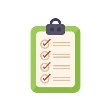 To do list icon flat vector. Work artwork Illustrazione stock