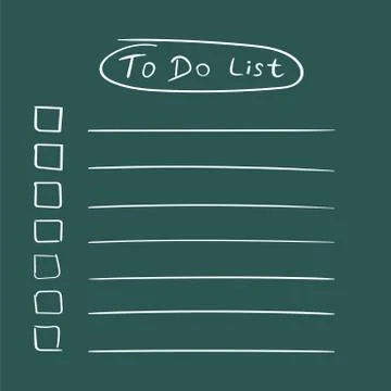To do list icon with hand drawn text. Checklist, task list vector illustratio Stock Illustration