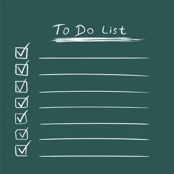 To do list icon with hand drawn text. Checklist, task list vector illustratio Stock Illustration