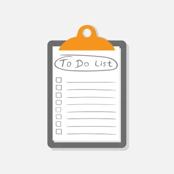 To do list icon with hand drawn text. Checklist, task list vector illustratio 스톡 일러스트