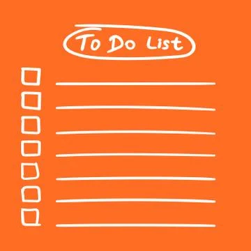 To do list icon with hand drawn text. Checklist, task list vector illustratio Stock Illustration