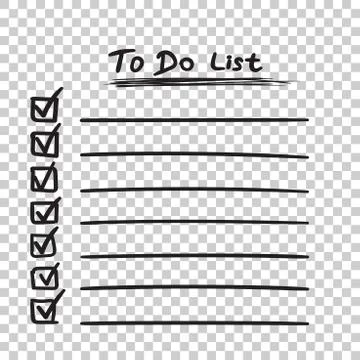 To do list icon with hand drawn text. Checklist, task list vector illustratio Stock Illustration