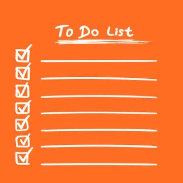 To do list icon with hand drawn text. Checklist, task list vector illustratio Stock Illustration