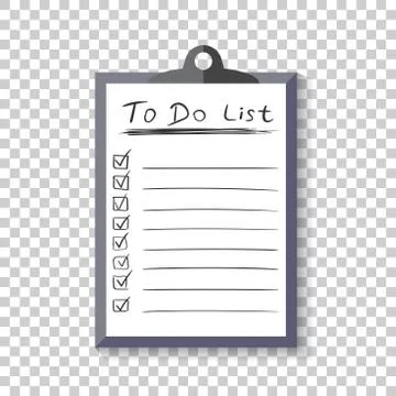 To do list icon with hand drawn text. Checklist, task list vector illustratio Illustrazione stock