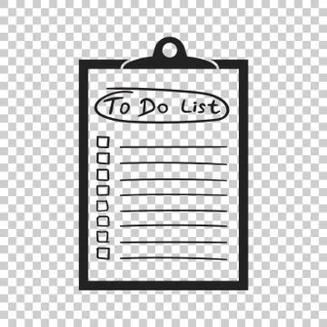 To do list icon with hand drawn text. Checklist, task list vector illustratio Illustrazione stock