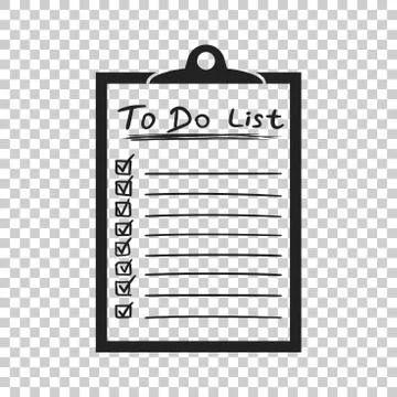 To do list icon with hand drawn text. Checklist, task list vector illustratio Illustrazione stock