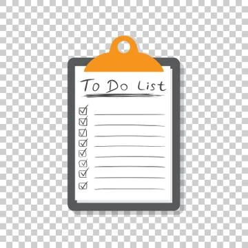 To do list icon with hand drawn text. Checklist, task list vector illustratio Illustrazione stock
