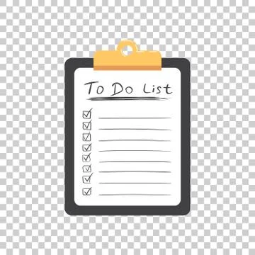 To do list icon with hand drawn text. Checklist, task list vector illustratio Stock Illustration