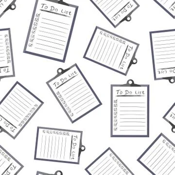 To do list icon with hand drawn text seamless pattern background. Business fl Stock Illustration