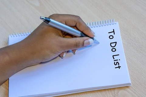 To do list icon with hand drawn text. Stock Photos