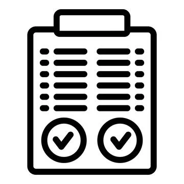 To do list icon outline vector. Credit finance Illustrazione stock