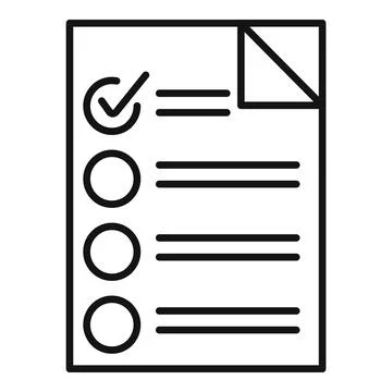 To do list icon outline vector. Social trust Stock Illustration