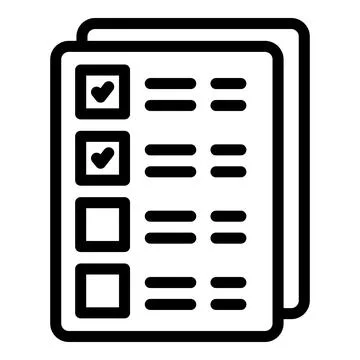 To do list icon outline vector. Clean apartment Stock Illustration
