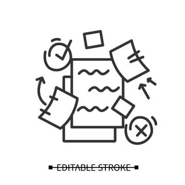 To do list icon. Plan with distraction elements Stock Illustration