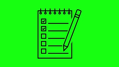 To Do List Icon Symbol on Green Background Stock Footage 308665836