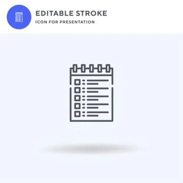 To Do List icon vector, filled flat sign, solid pictogram isolated on white Illustrazione stock