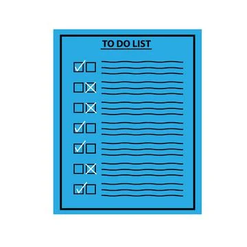 To do list icon on white background. survey to do list icon for your web site Illustrazione stock