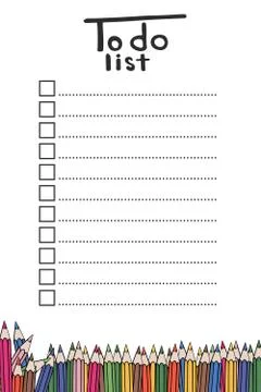To do list. Illustrazione stock
