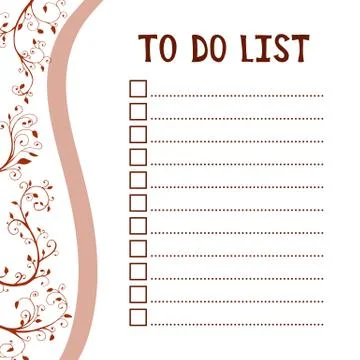 To do list. Stock Illustration